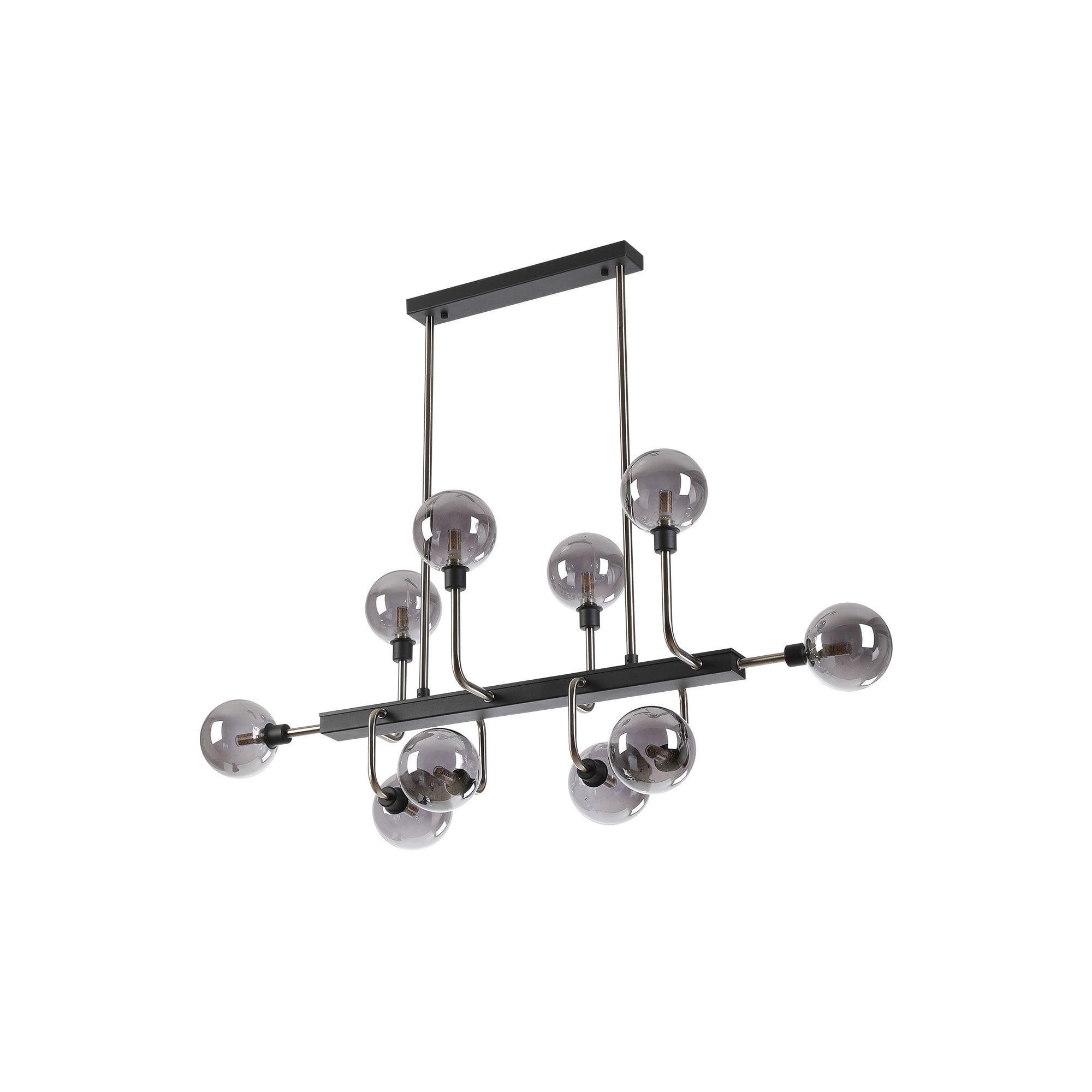 NL90879 Dublin 10 Light Pendant Graphite Satin Nickel