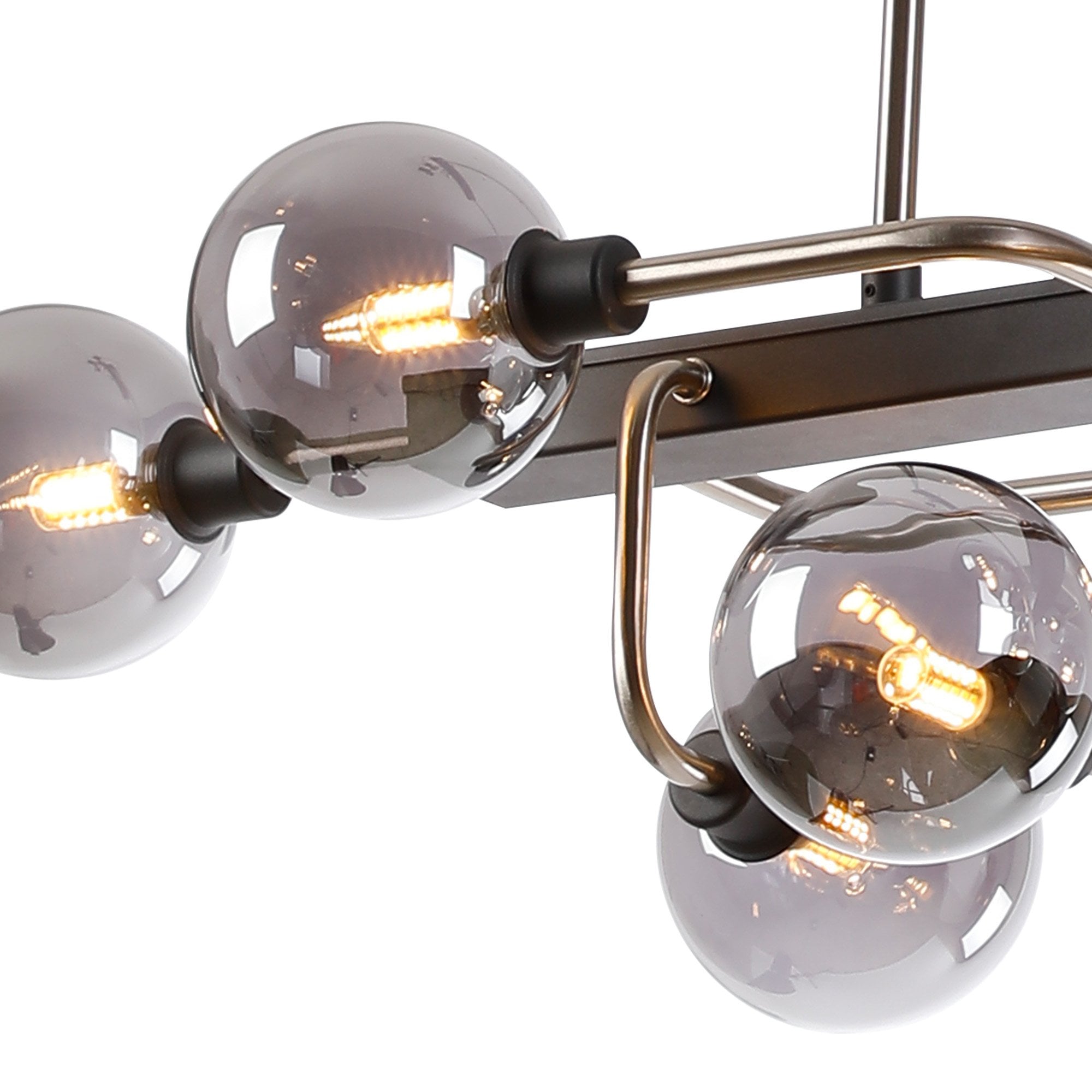 NL90879 Dublin 10 Light Pendant Graphite Satin Nickel