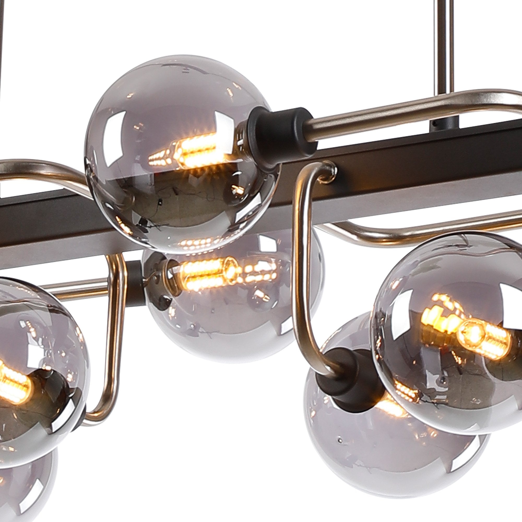 NL90879 Dublin 10 Light Pendant Graphite Satin Nickel