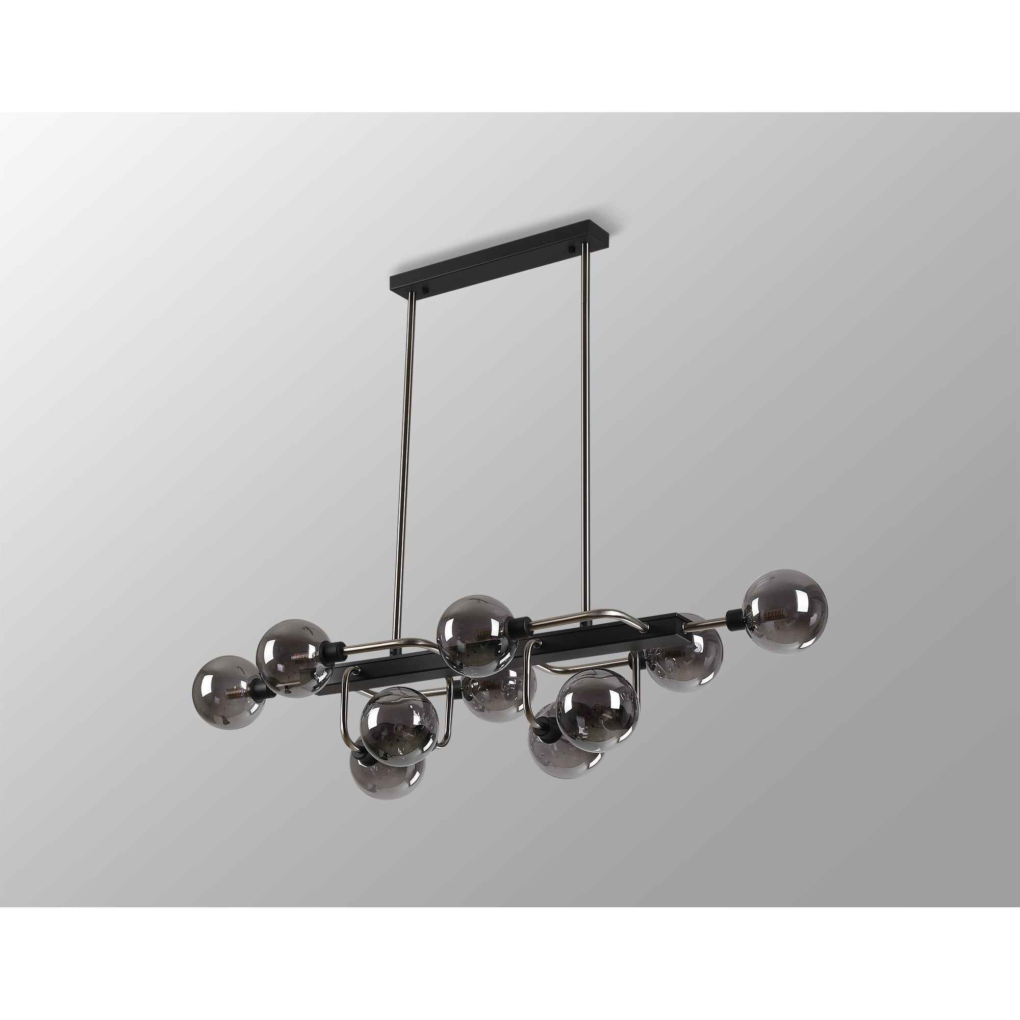 NL90879 Dublin 10 Light Pendant Graphite Satin Nickel