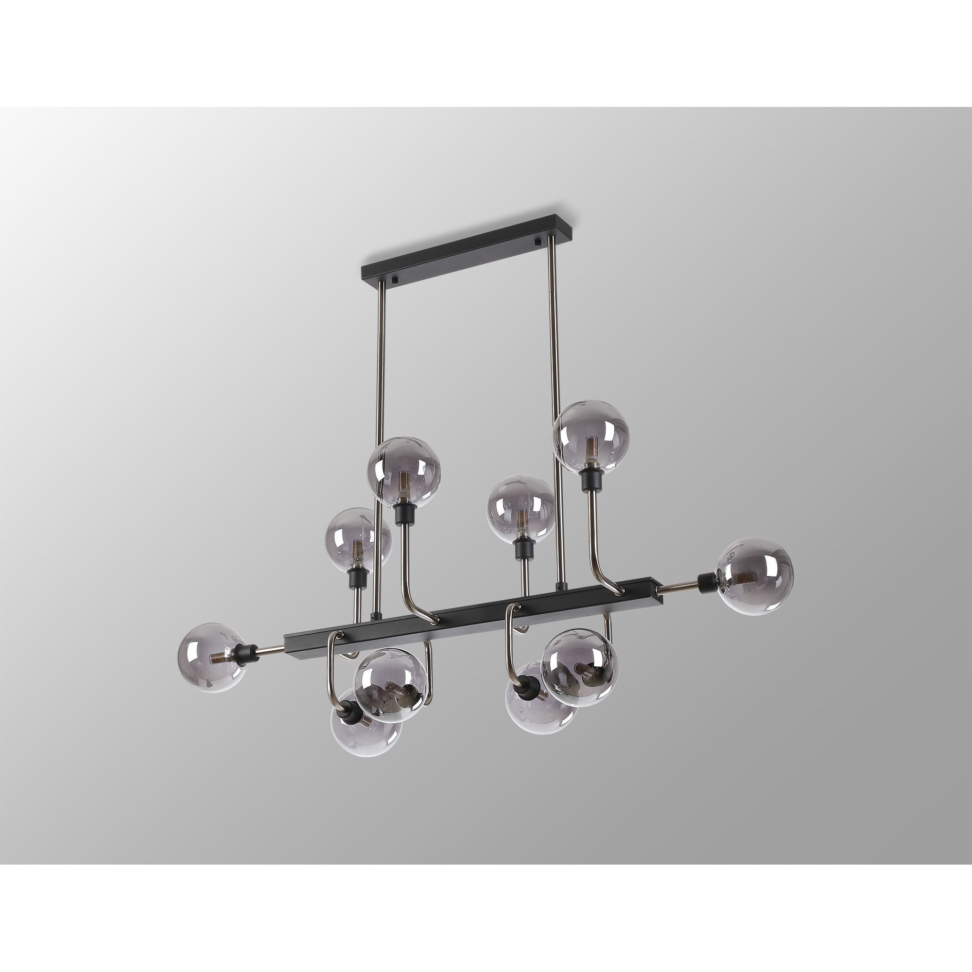 NL90879 Dublin 10 Light Pendant Graphite Satin Nickel