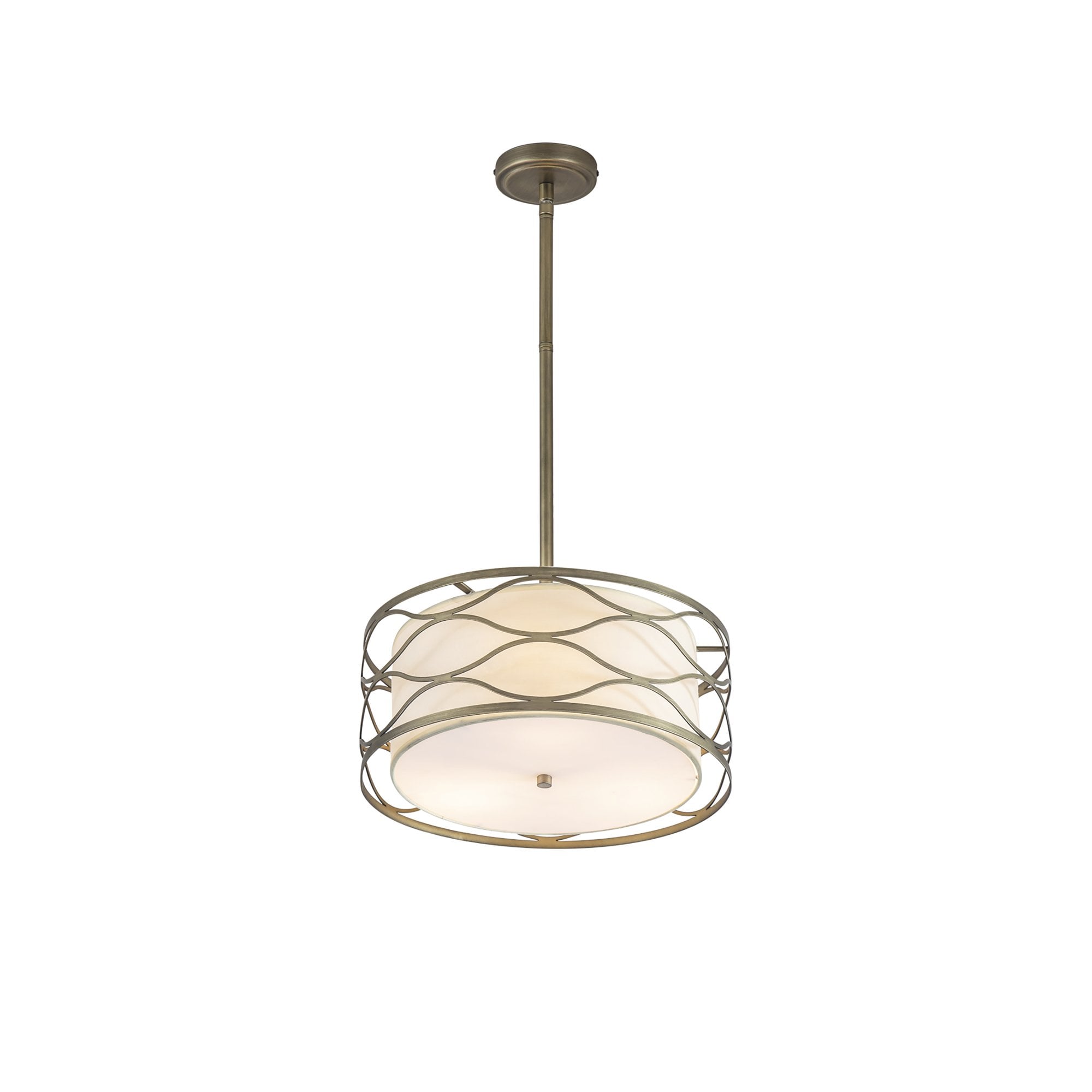 NL83659 Ebans 3 Light Pendant/Ceiling Light Aged Gold