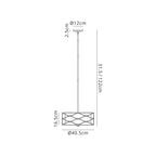NL83659 Ebans 3 Light Pendant/Ceiling Light Aged Gold