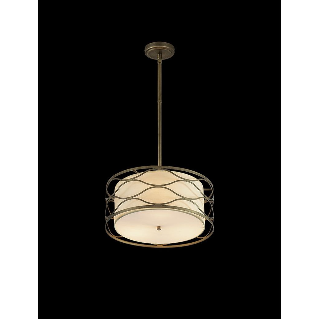 NL83659 Ebans 3 Light Pendant/Ceiling Light Aged Gold