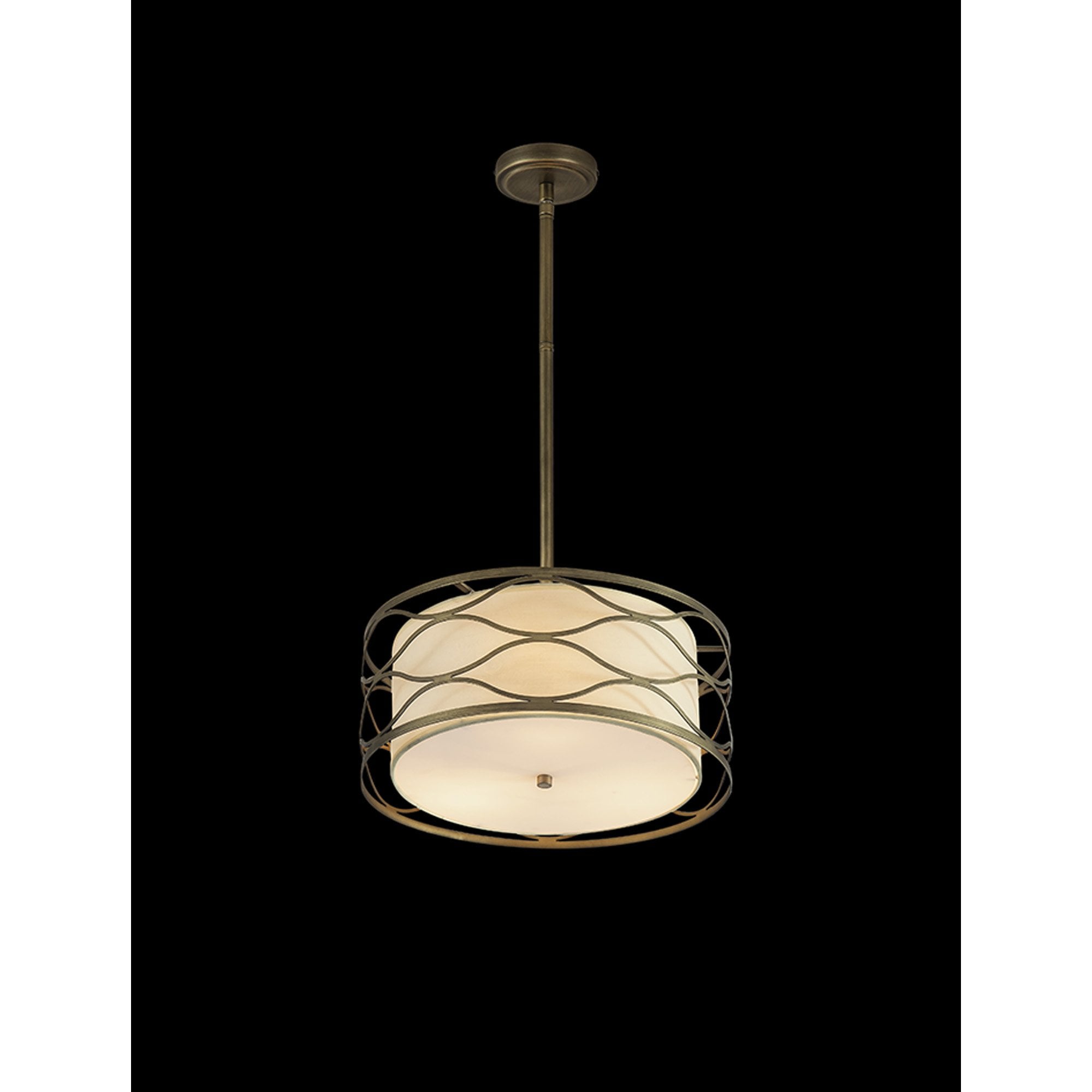 NL83659 Ebans 3 Light Pendant/Ceiling Light Aged Gold