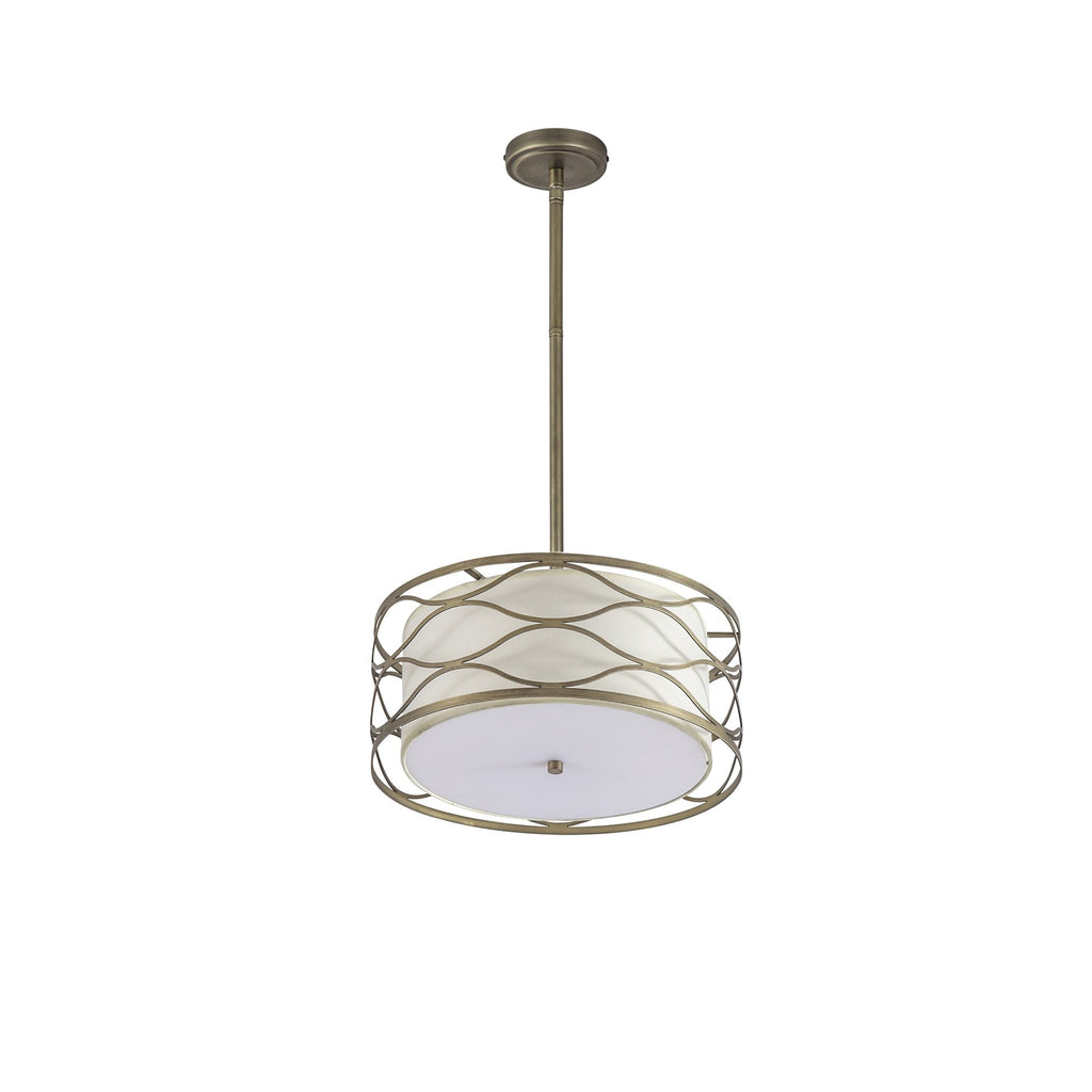 NL83659 Ebans 3 Light Pendant/Ceiling Light Aged Gold