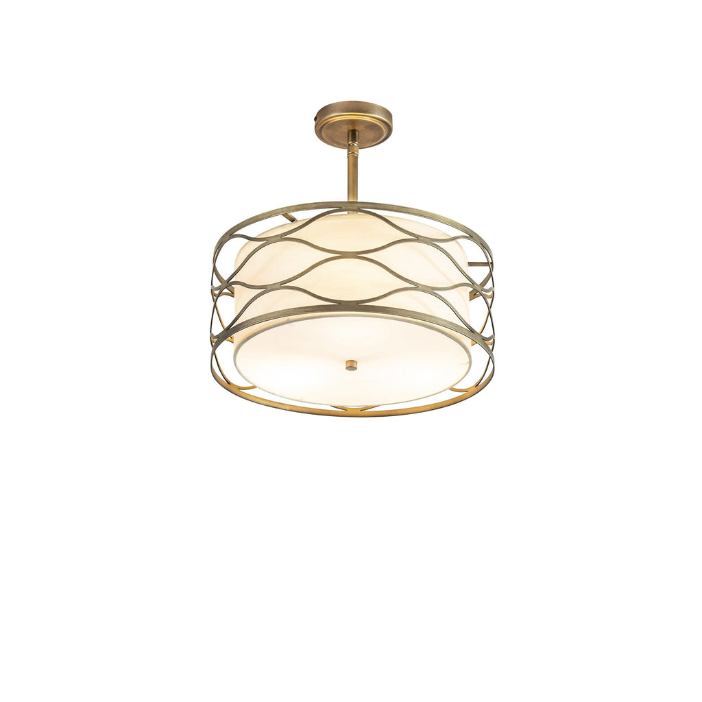 NL83659 Ebans 3 Light Pendant/Ceiling Light Aged Gold