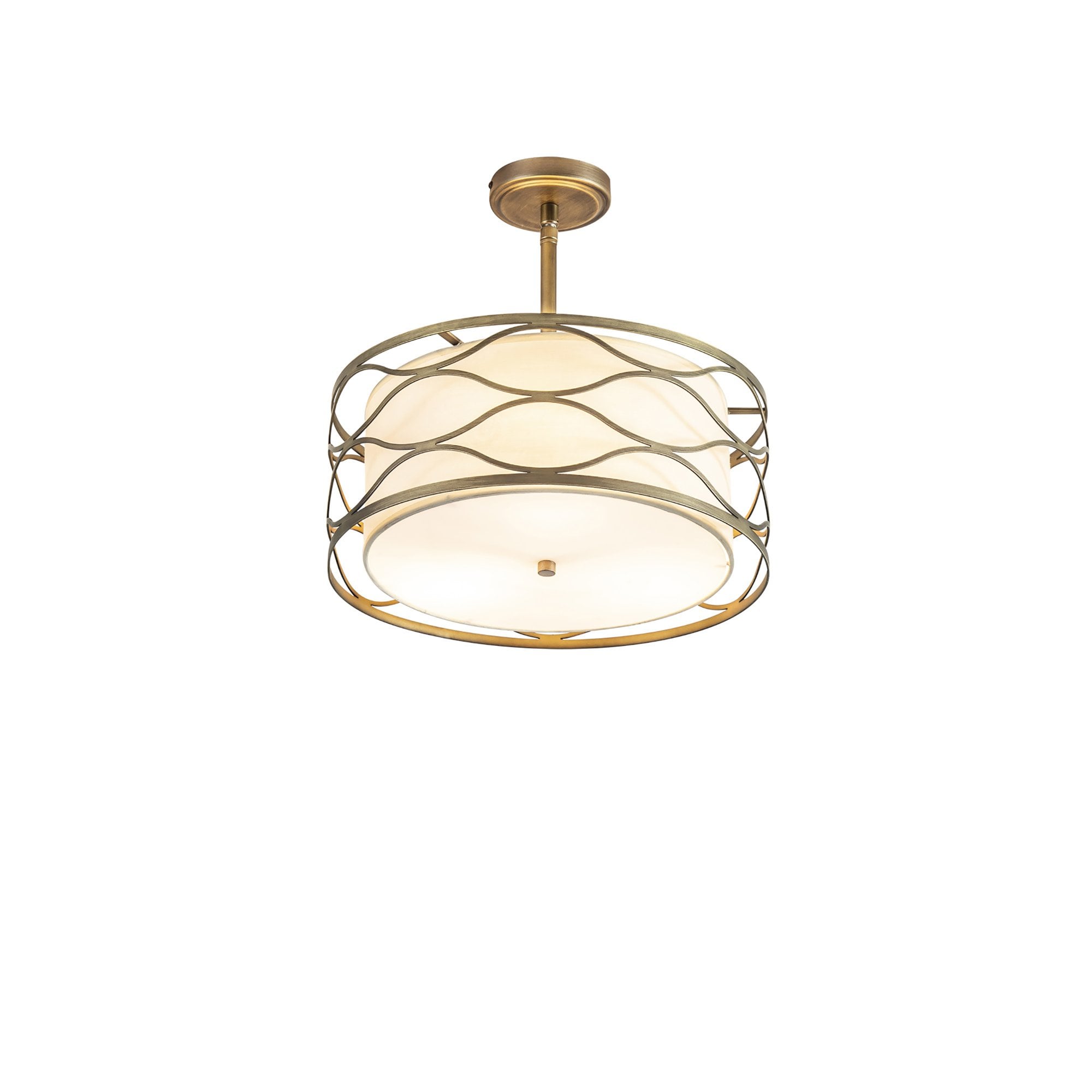 NL83659 Ebans 3 Light Pendant/Ceiling Light Aged Gold