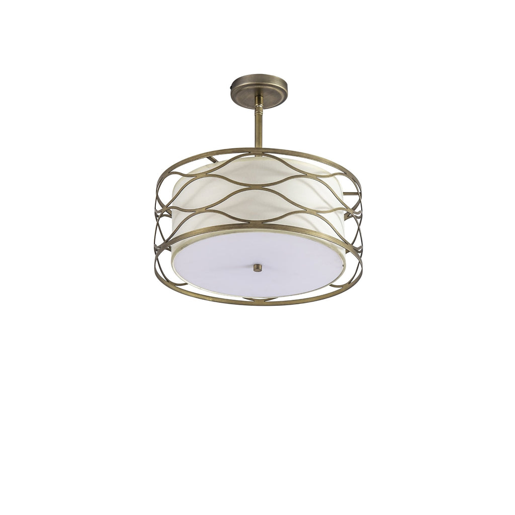 NL83659 Ebans 3 Light Pendant/Ceiling Light Aged Gold