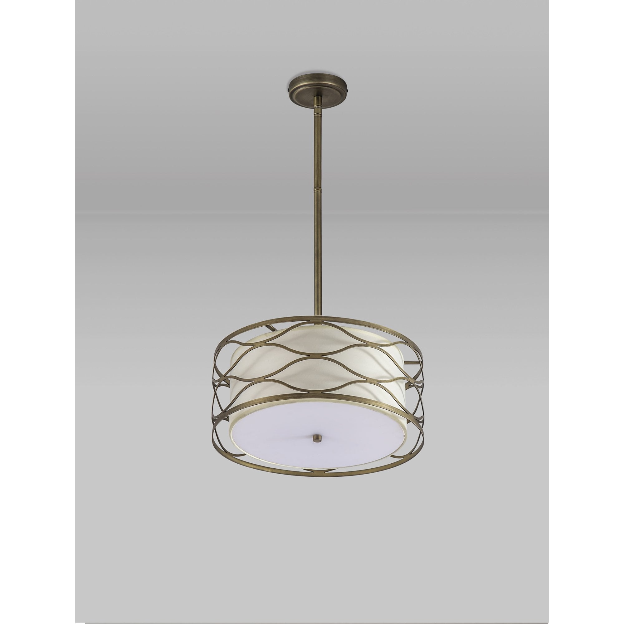 NL83659 Ebans 3 Light Pendant/Ceiling Light Aged Gold