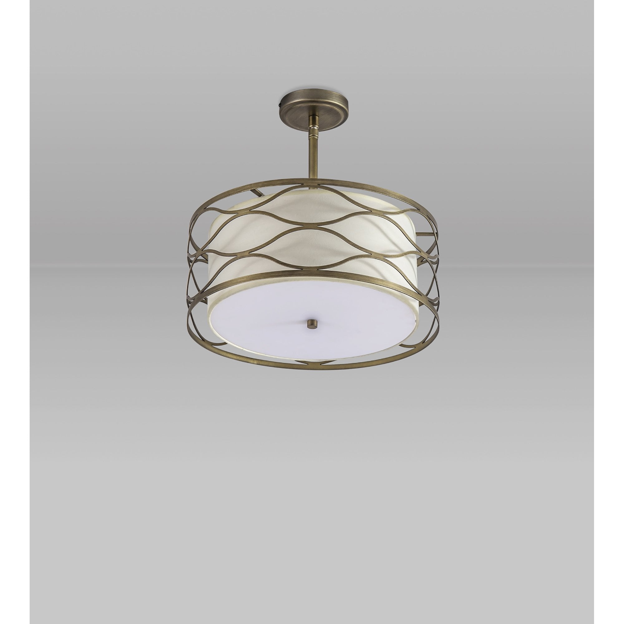 NL83659 Ebans 3 Light Pendant/Ceiling Light Aged Gold