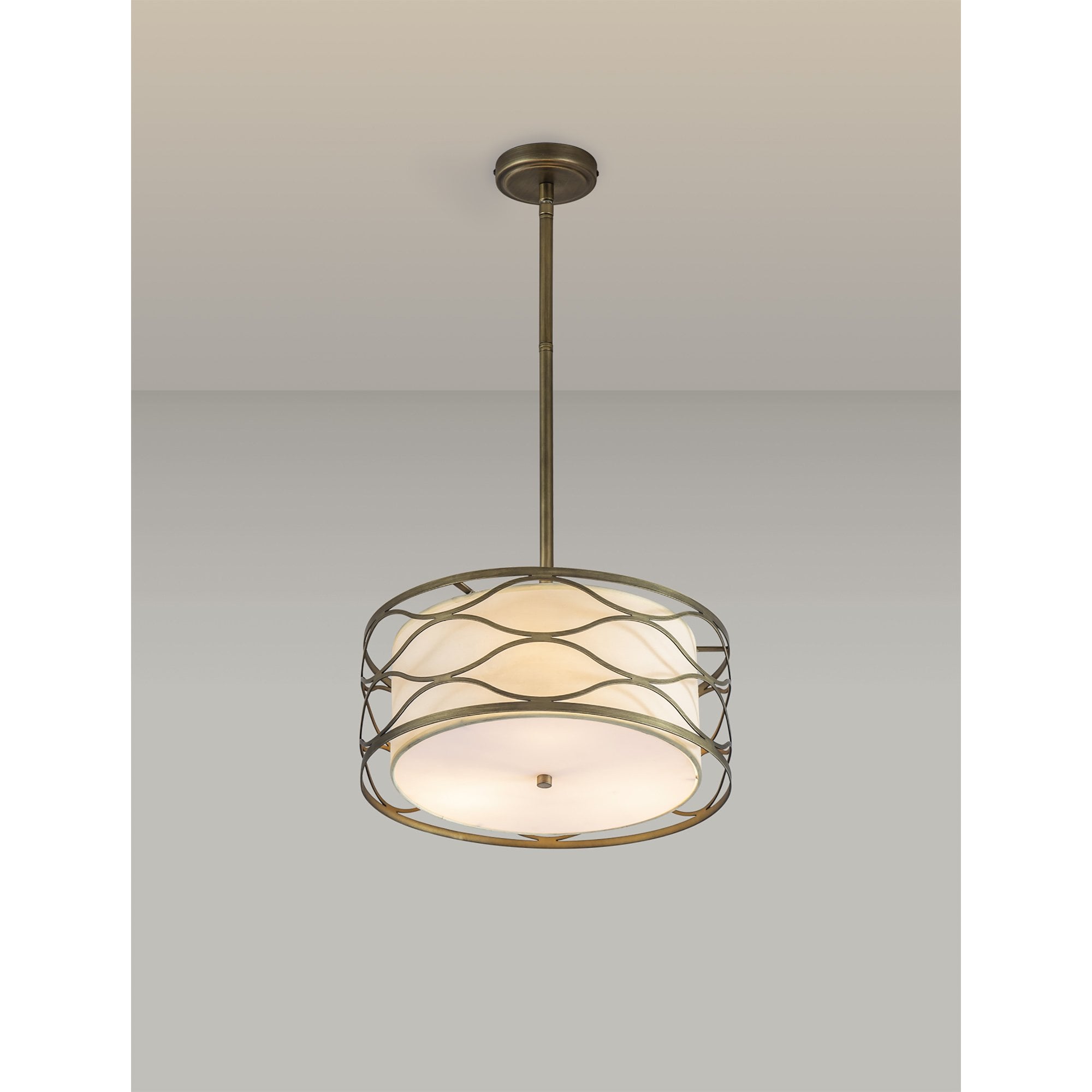 NL83659 Ebans 3 Light Pendant/Ceiling Light Aged Gold