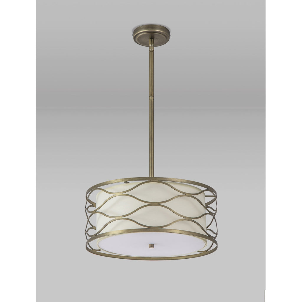 NL83669 Ebans 5 Light Pendant/Ceiling Light Aged Gold