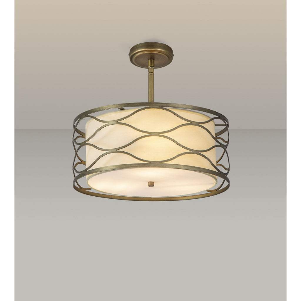 NL83669 Ebans 5 Light Pendant/Ceiling Light Aged Gold