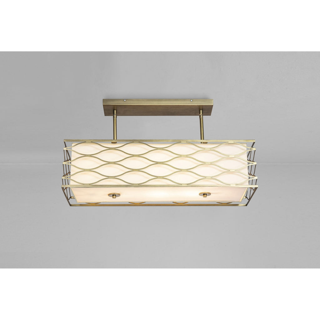 NL83679 Ebans 5 Light Pendant/Ceiling Light Aged Gold