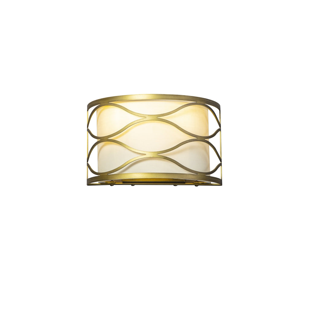 NL83689 Ebans 2 Light Wall Light Aged Gold