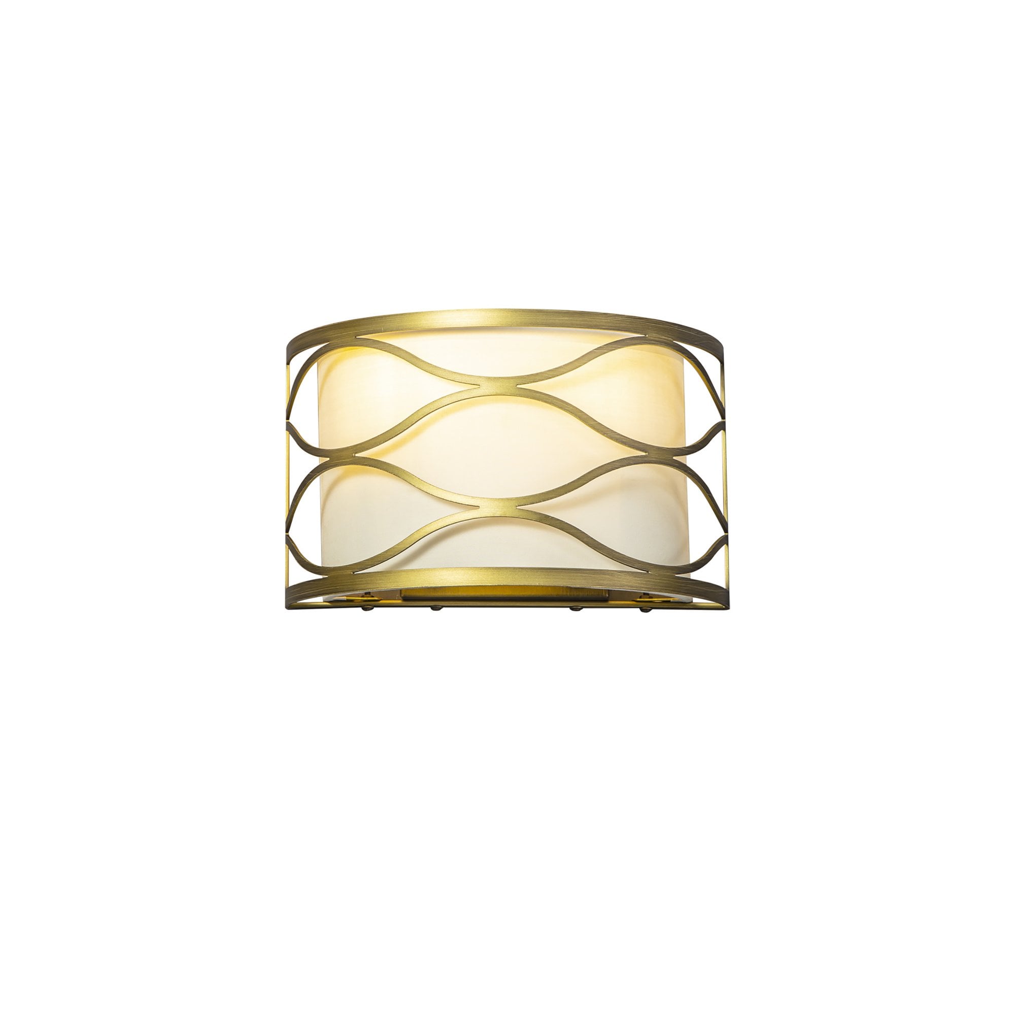 NL83689 Ebans 2 Light Wall Light Aged Gold