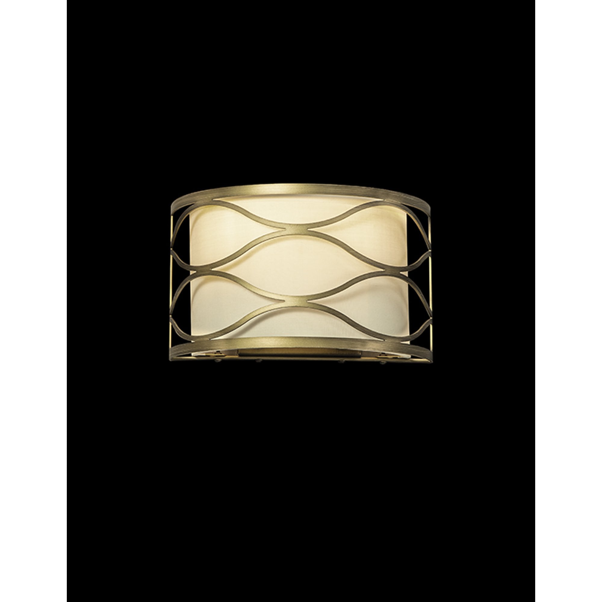 NL83689 Ebans 2 Light Wall Light Aged Gold
