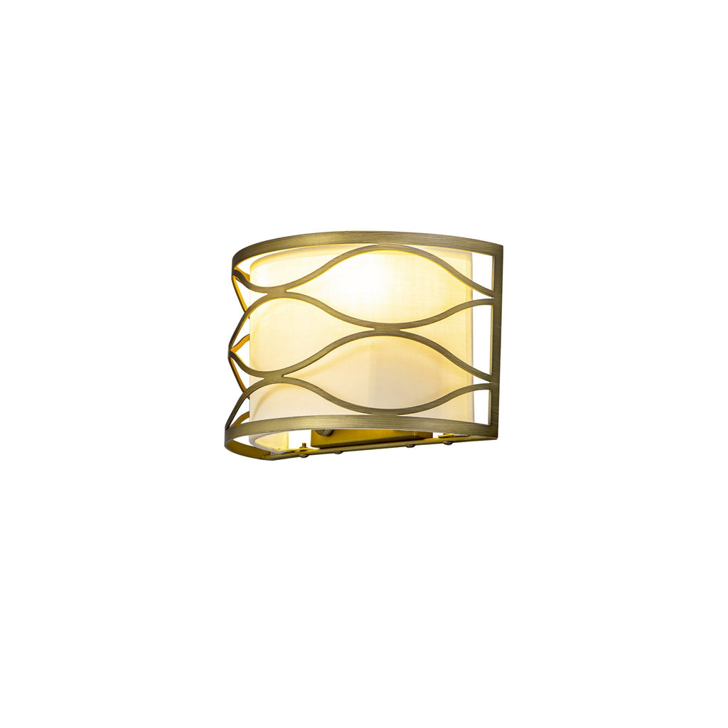 NL83689 Ebans 2 Light Wall Light Aged Gold