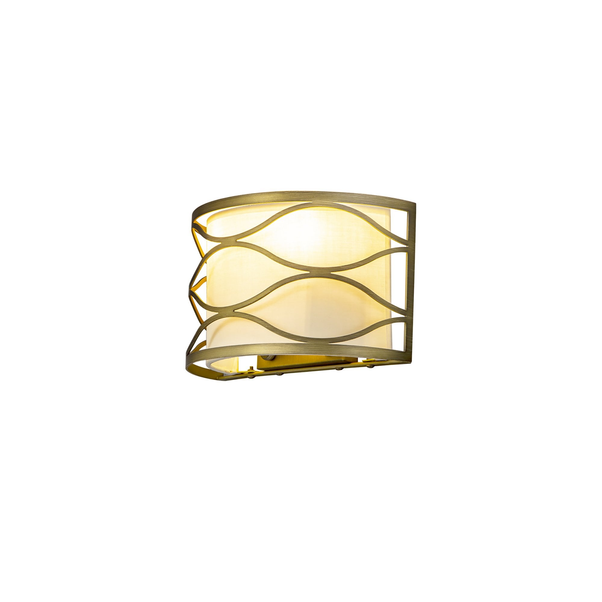NL83689 Ebans 2 Light Wall Light Aged Gold