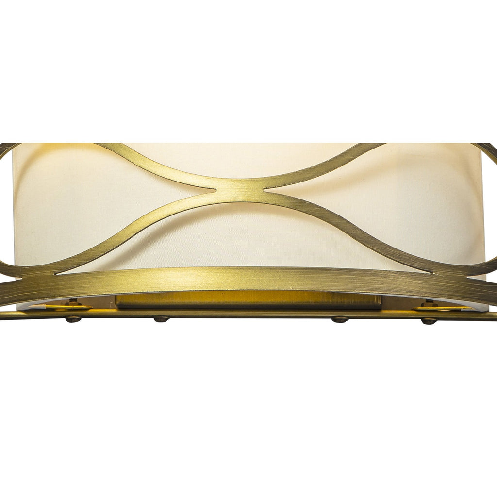 NL83689 Ebans 2 Light Wall Light Aged Gold
