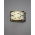 NL83689 Ebans 2 Light Wall Light Aged Gold
