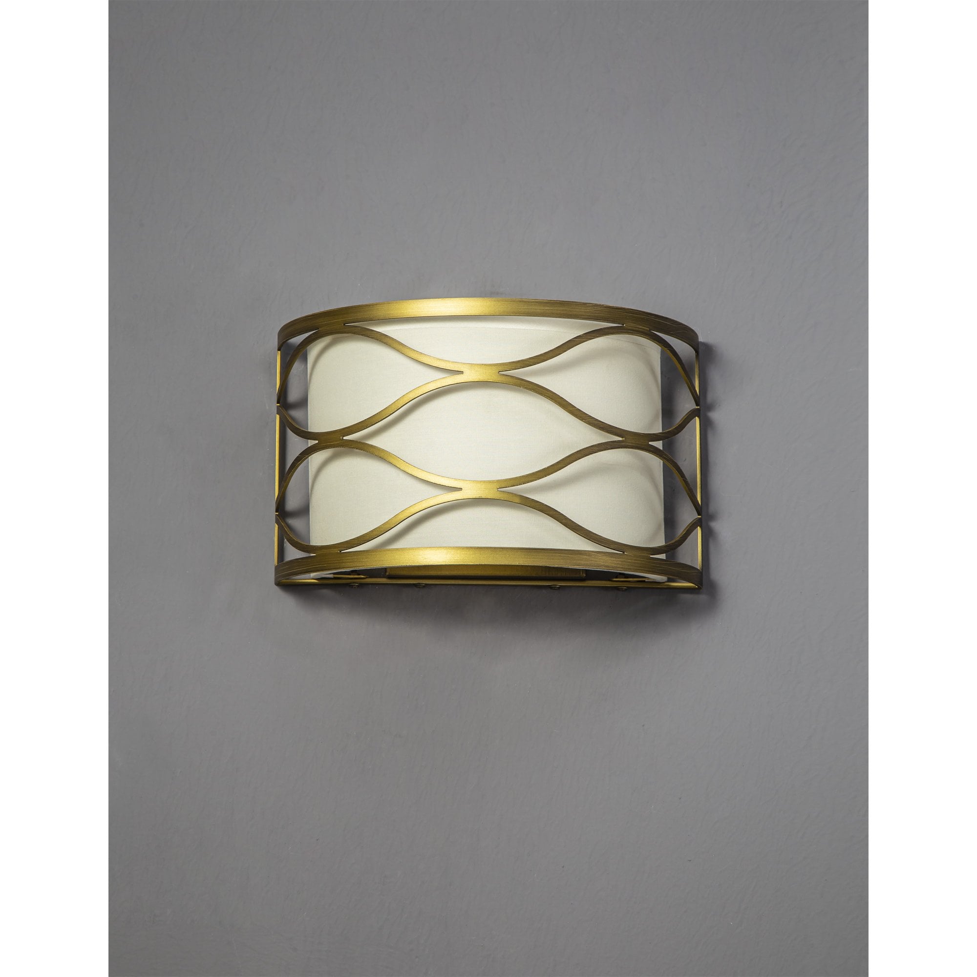 NL83689 Ebans 2 Light Wall Light Aged Gold