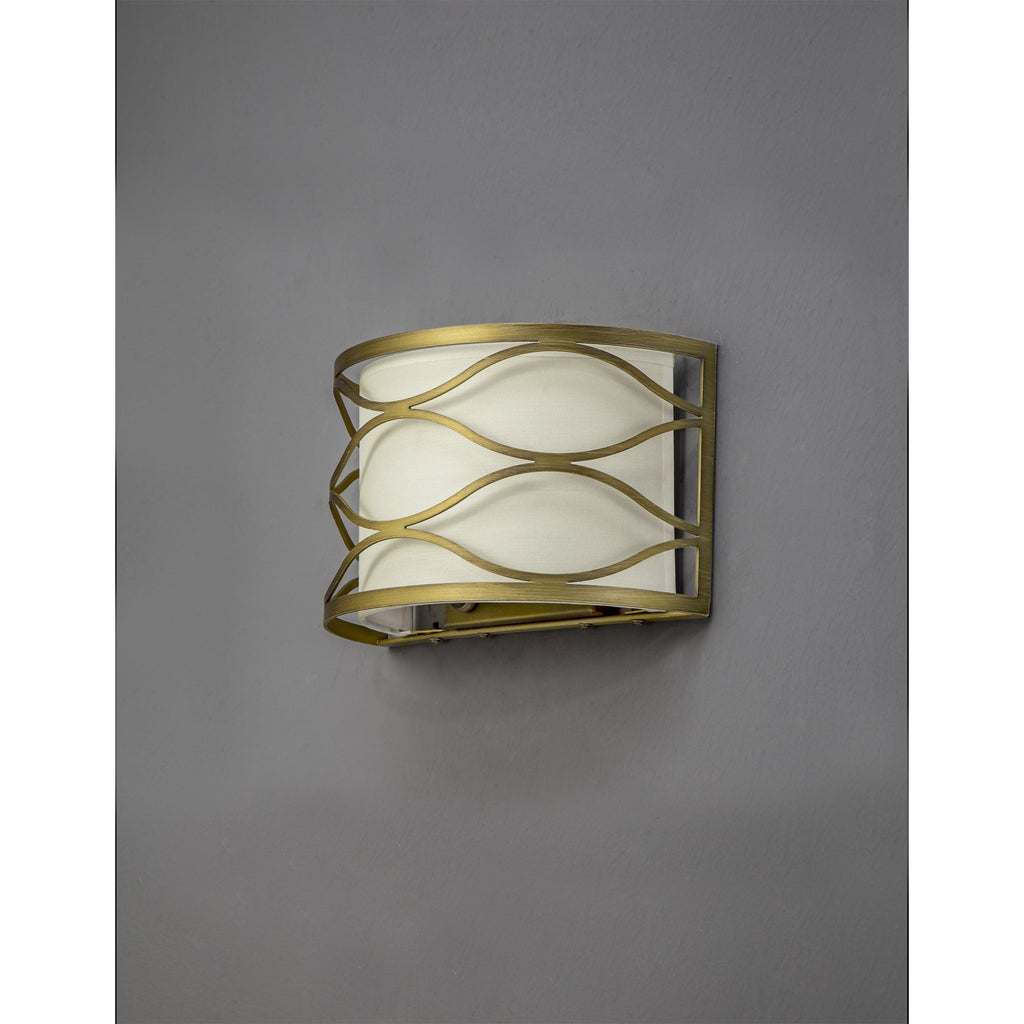 NL83689 Ebans 2 Light Wall Light Aged Gold