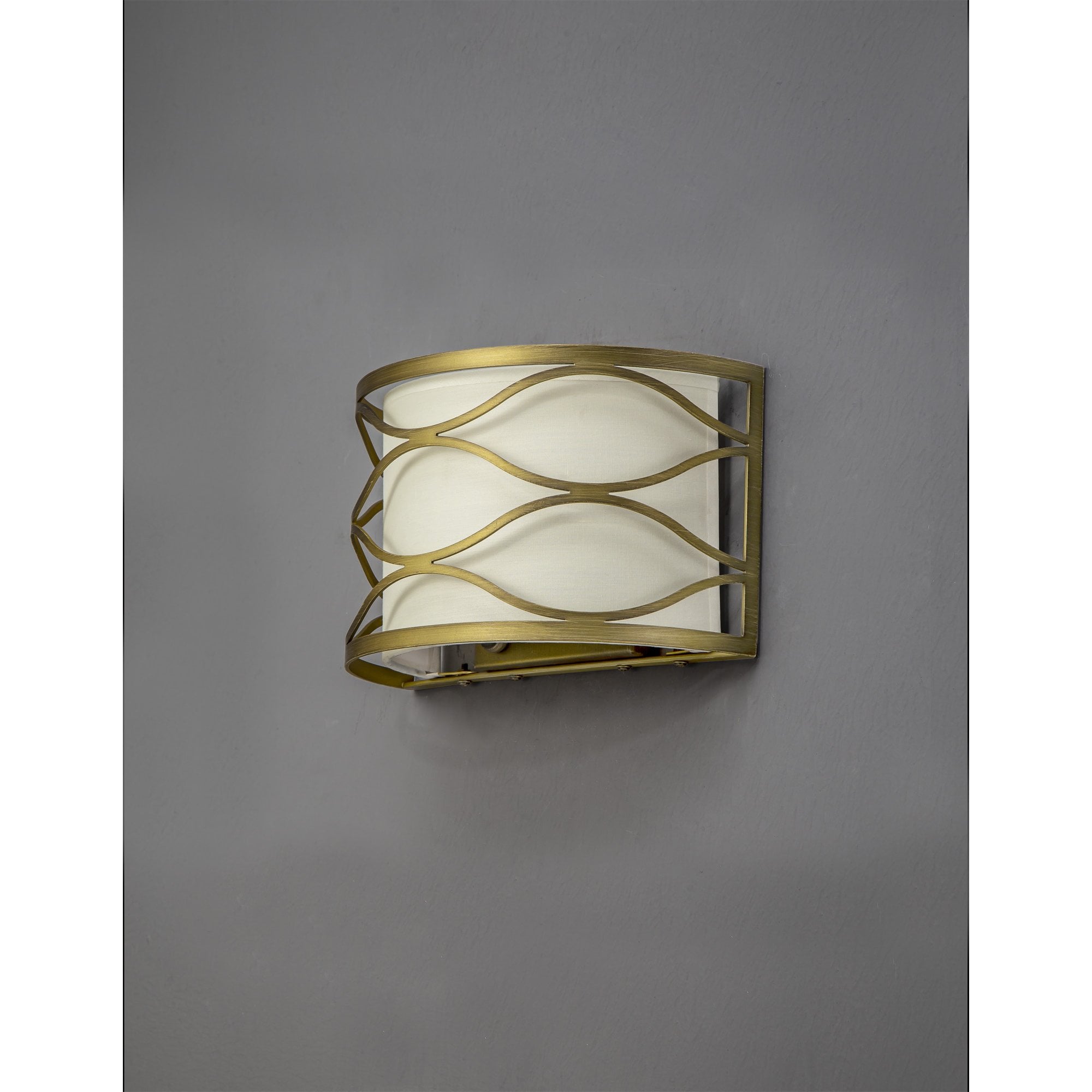 NL83689 Ebans 2 Light Wall Light Aged Gold