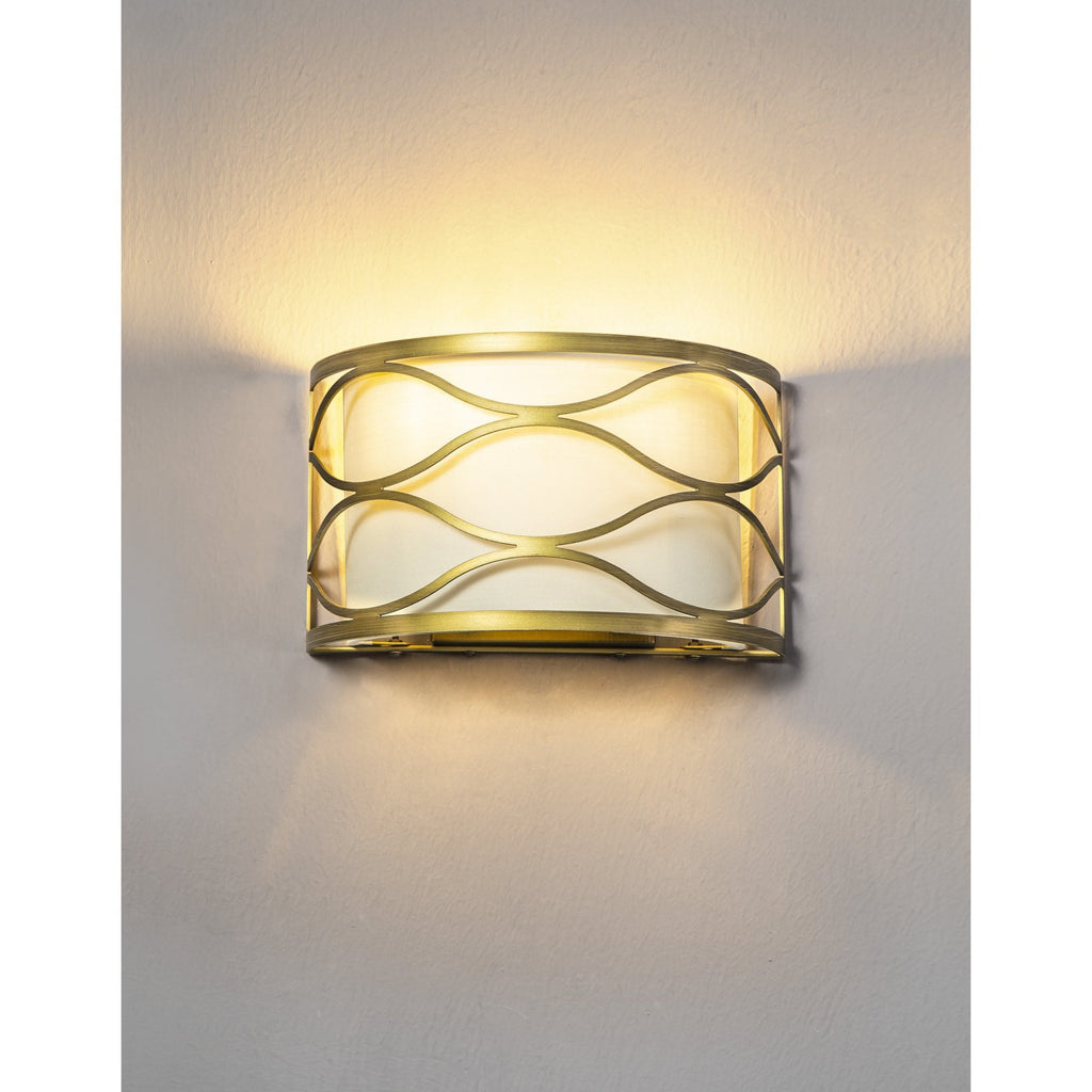 NL83689 Ebans 2 Light Wall Light Aged Gold