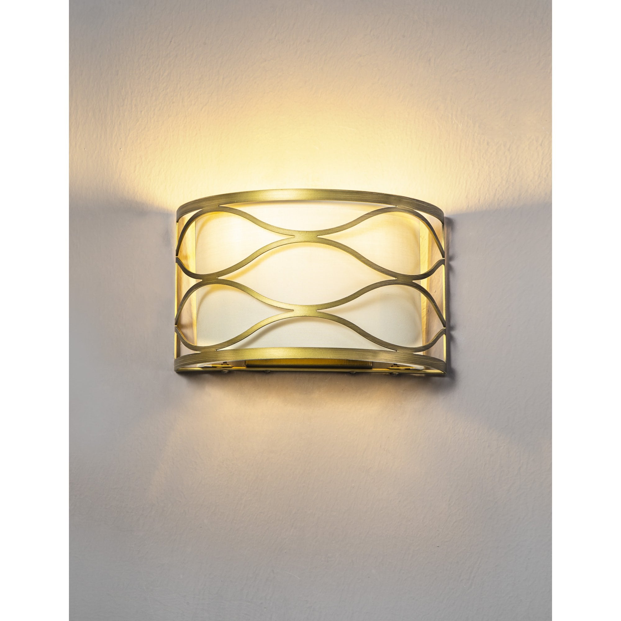 NL83689 Ebans 2 Light Wall Light Aged Gold