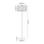 NL83709 Ebans 3 Light Floor Lamp Aged Gold