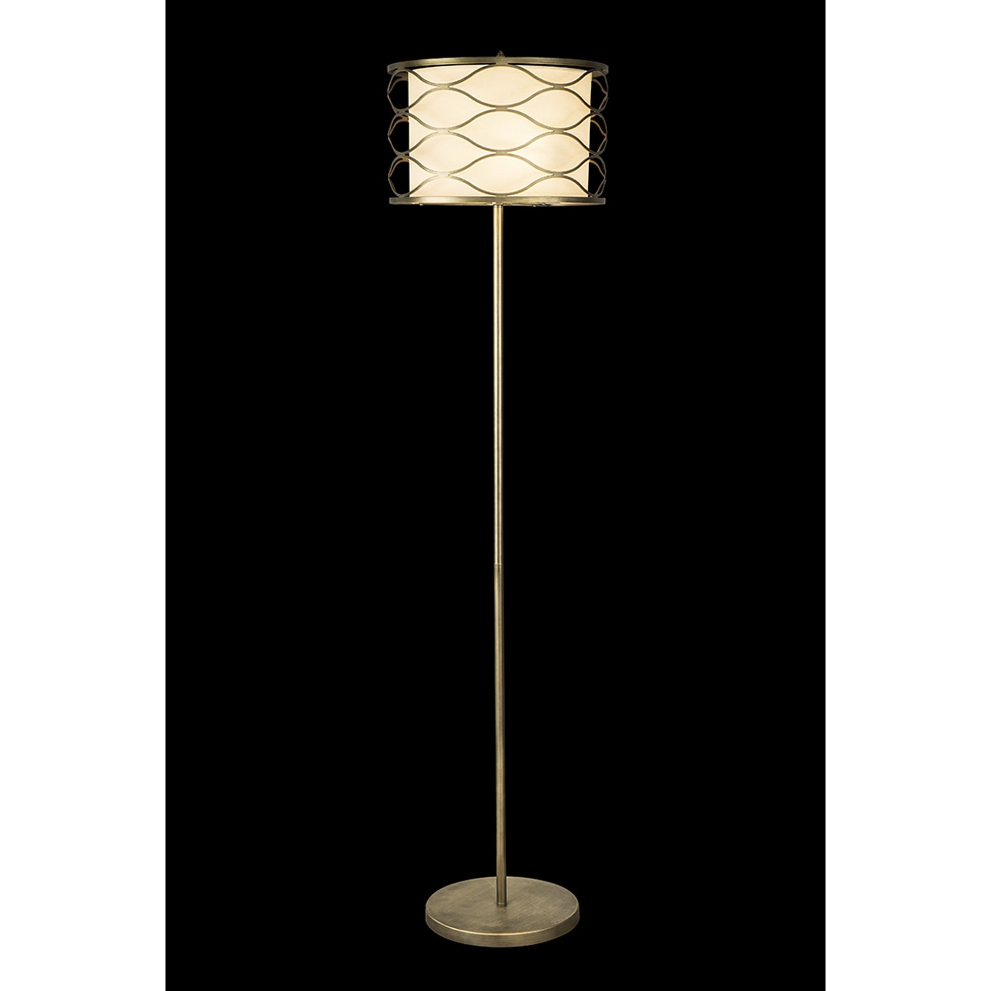NL83709 Ebans 3 Light Floor Lamp Aged Gold
