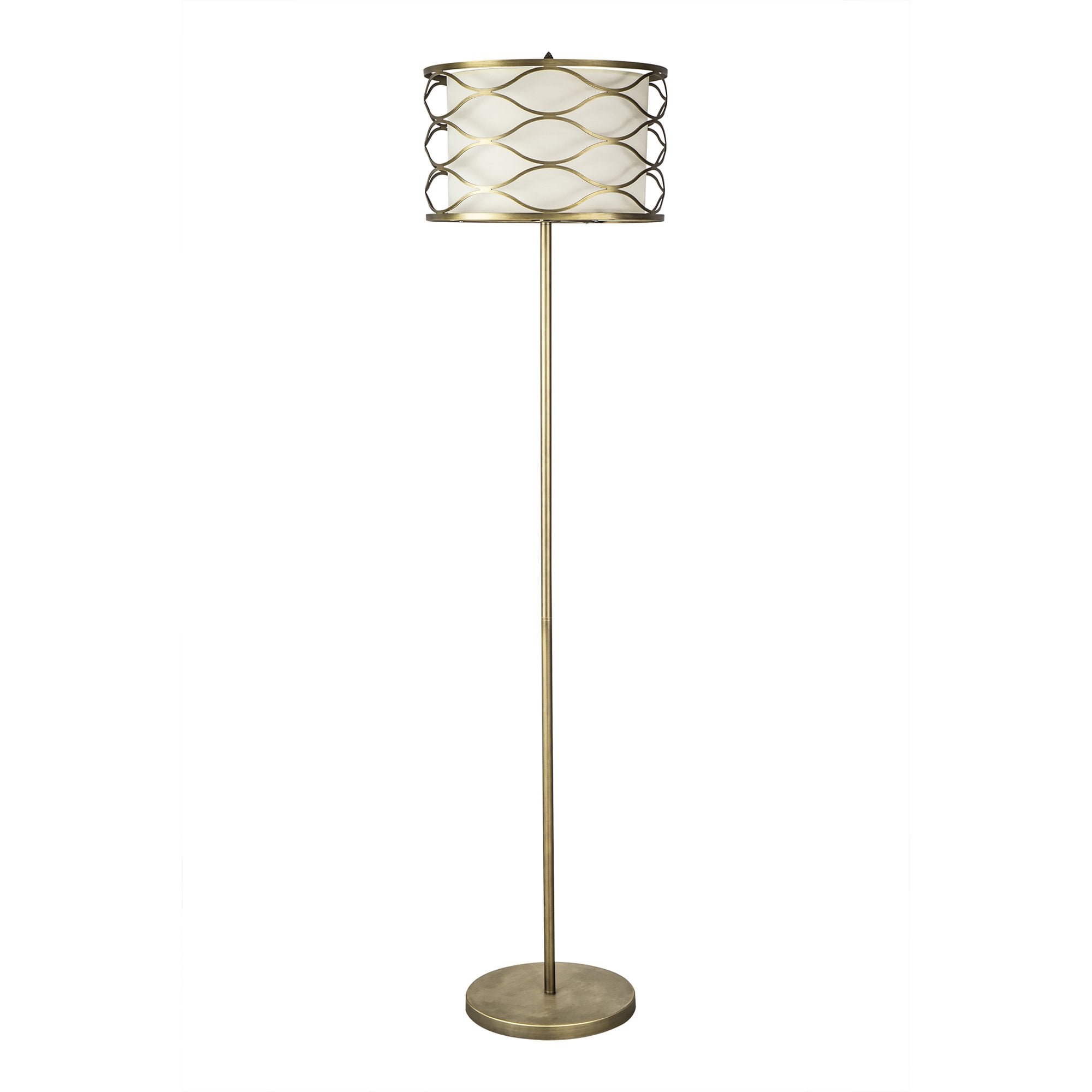 NL83709 Ebans 3 Light Floor Lamp Aged Gold
