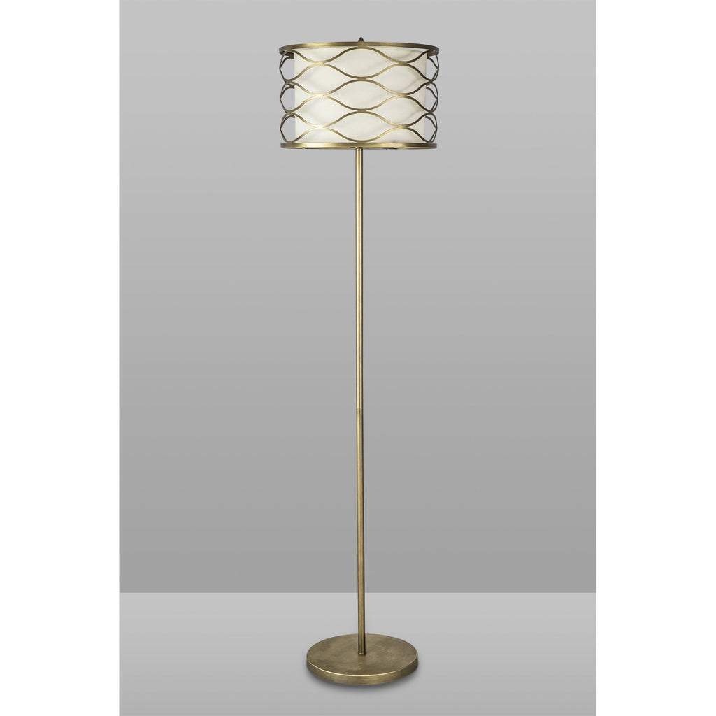 NL83709 Ebans 3 Light Floor Lamp Aged Gold