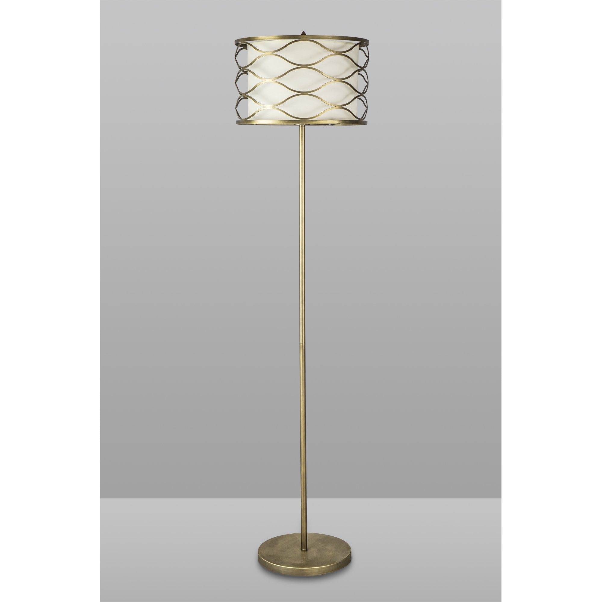 NL83709 Ebans 3 Light Floor Lamp Aged Gold
