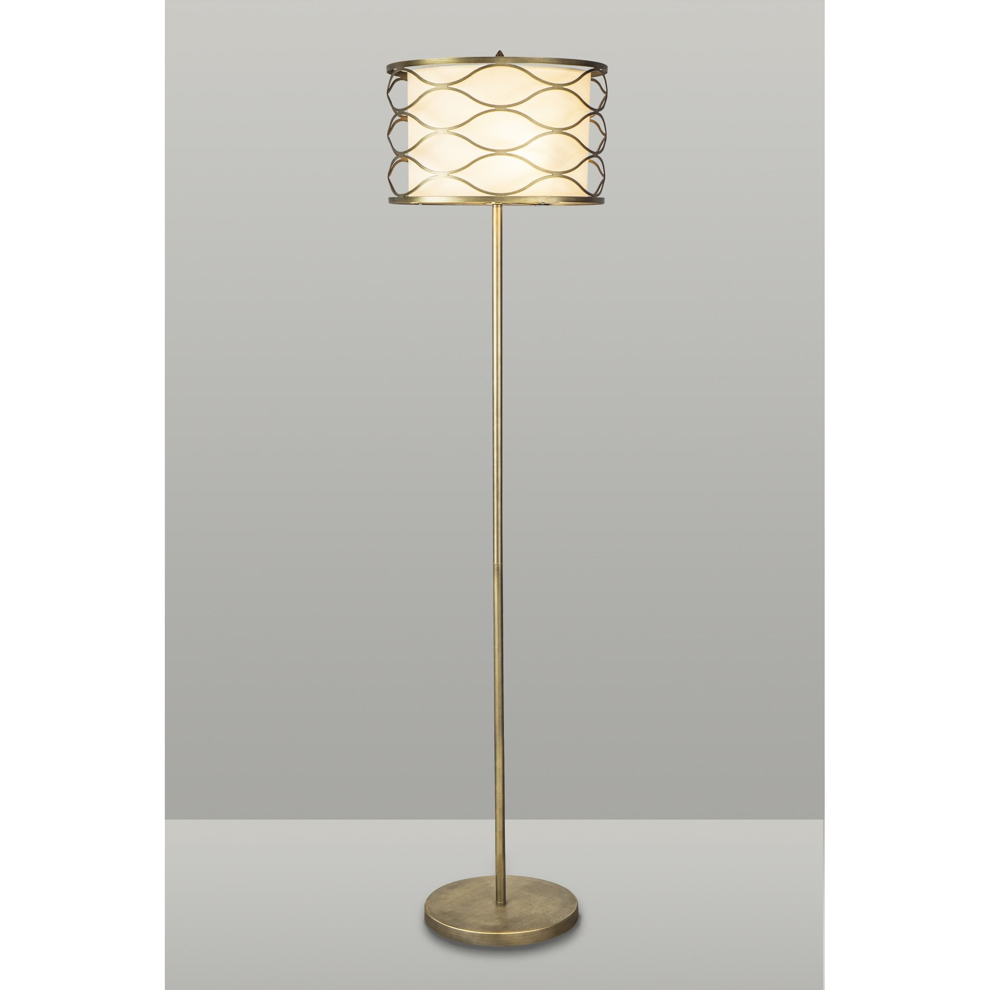 NL83709 Ebans 3 Light Floor Lamp Aged Gold