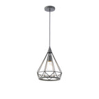 NL93829 Eros 1 Light Small Diamond Pendant Matt Grey