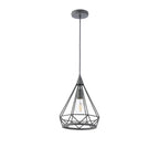 NL93829 Eros 1 Light Small Diamond Pendant Matt Grey