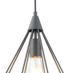 NL93839 Eros 1 Light Large Diamond Pendant Matt Grey