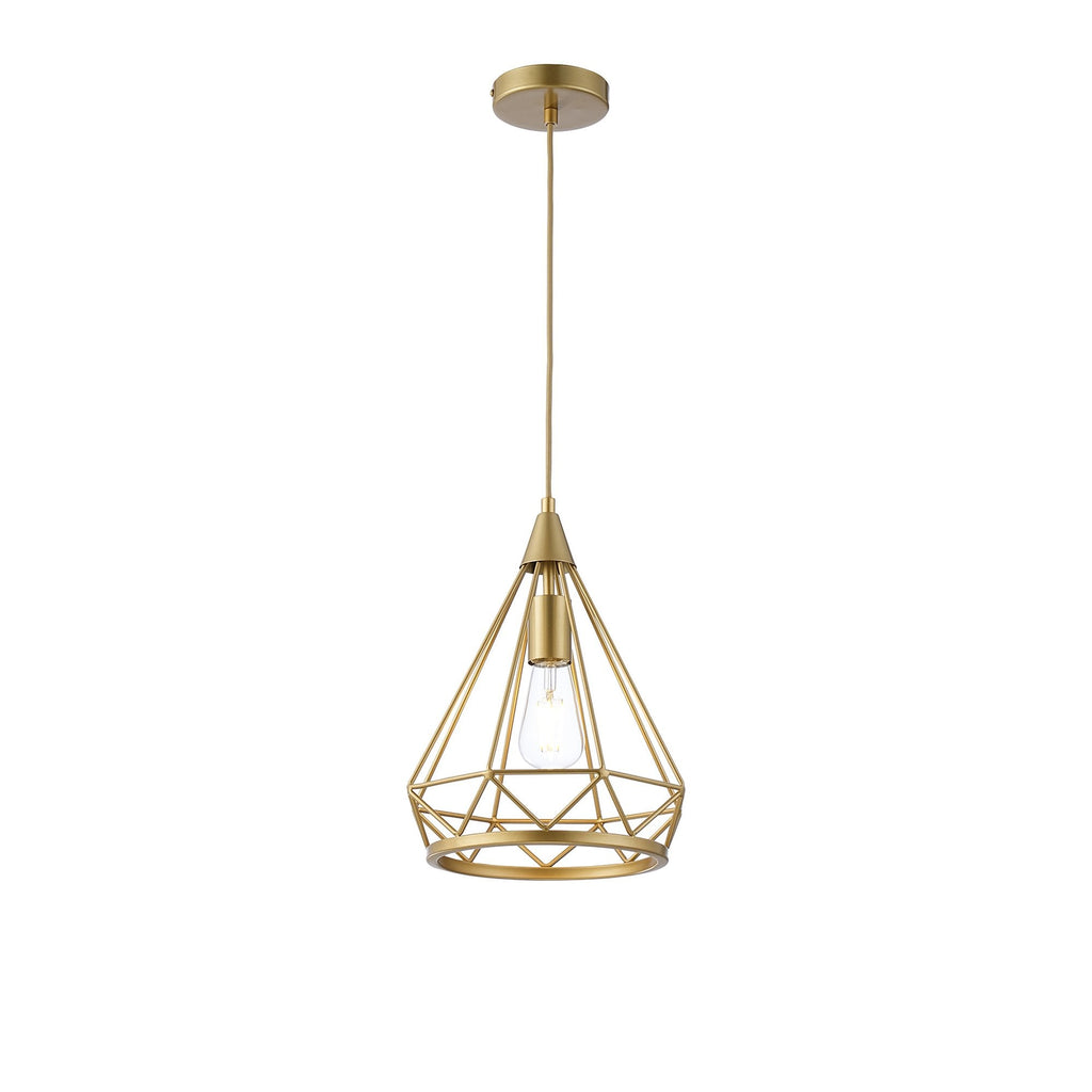 NL93849 Eros 1 Light Small Diamond Pendant Gold