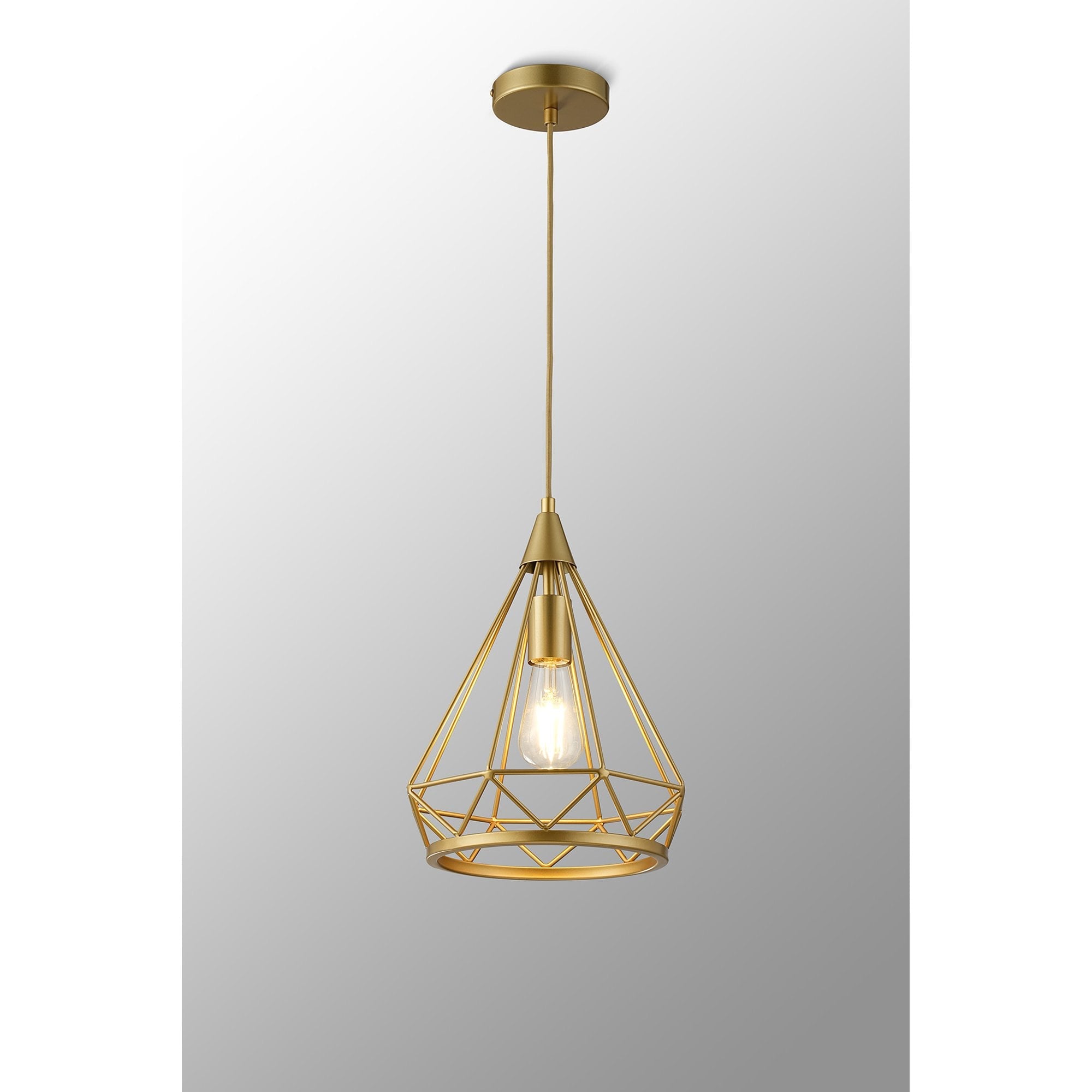 NL93849 Eros 1 Light Small Diamond Pendant Gold