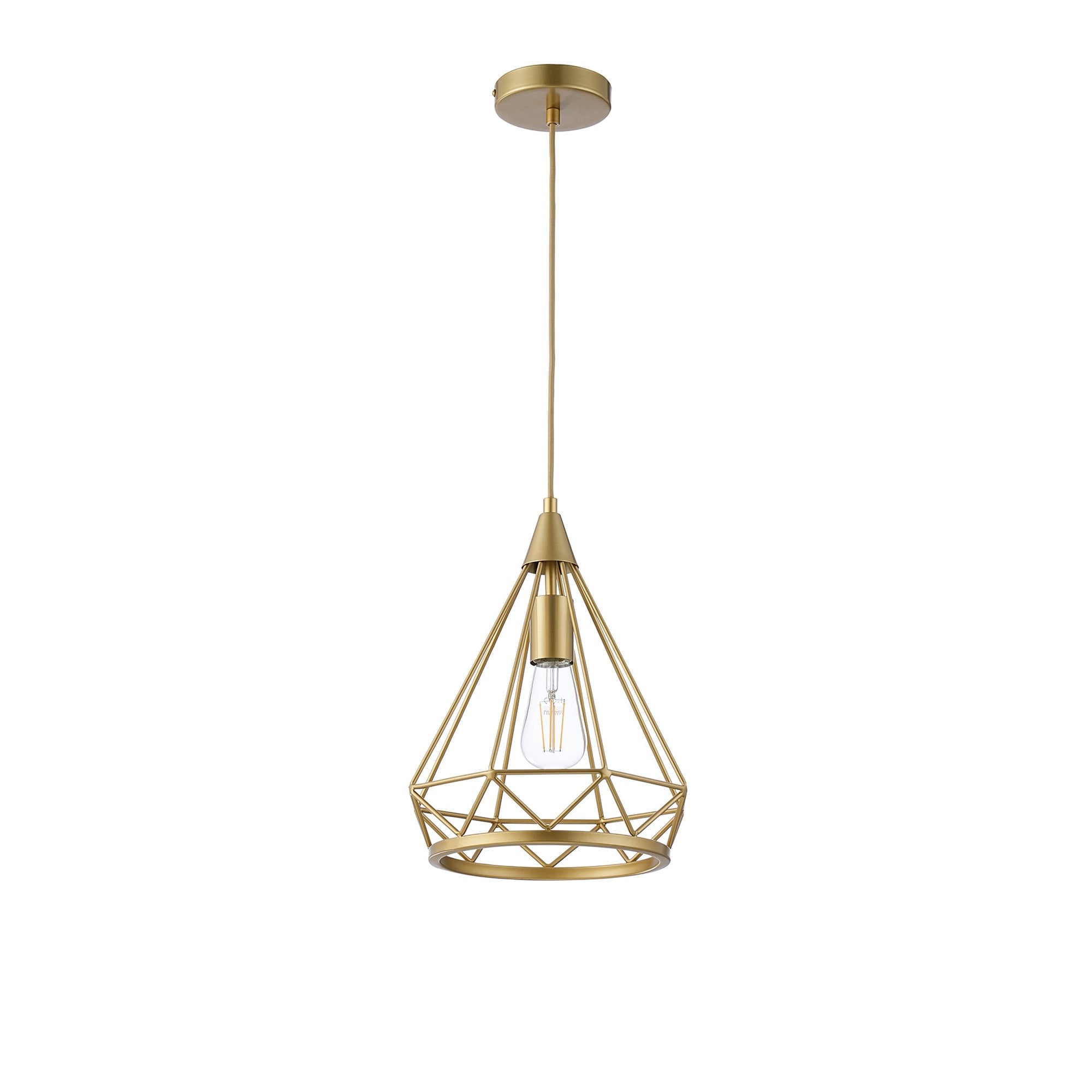 NL93849 Eros 1 Light Small Diamond Pendant Gold