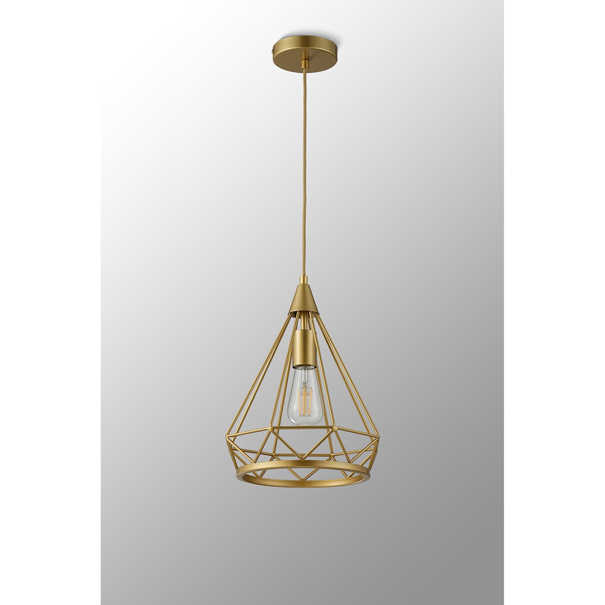 NL93849 Eros 1 Light Small Diamond Pendant Gold