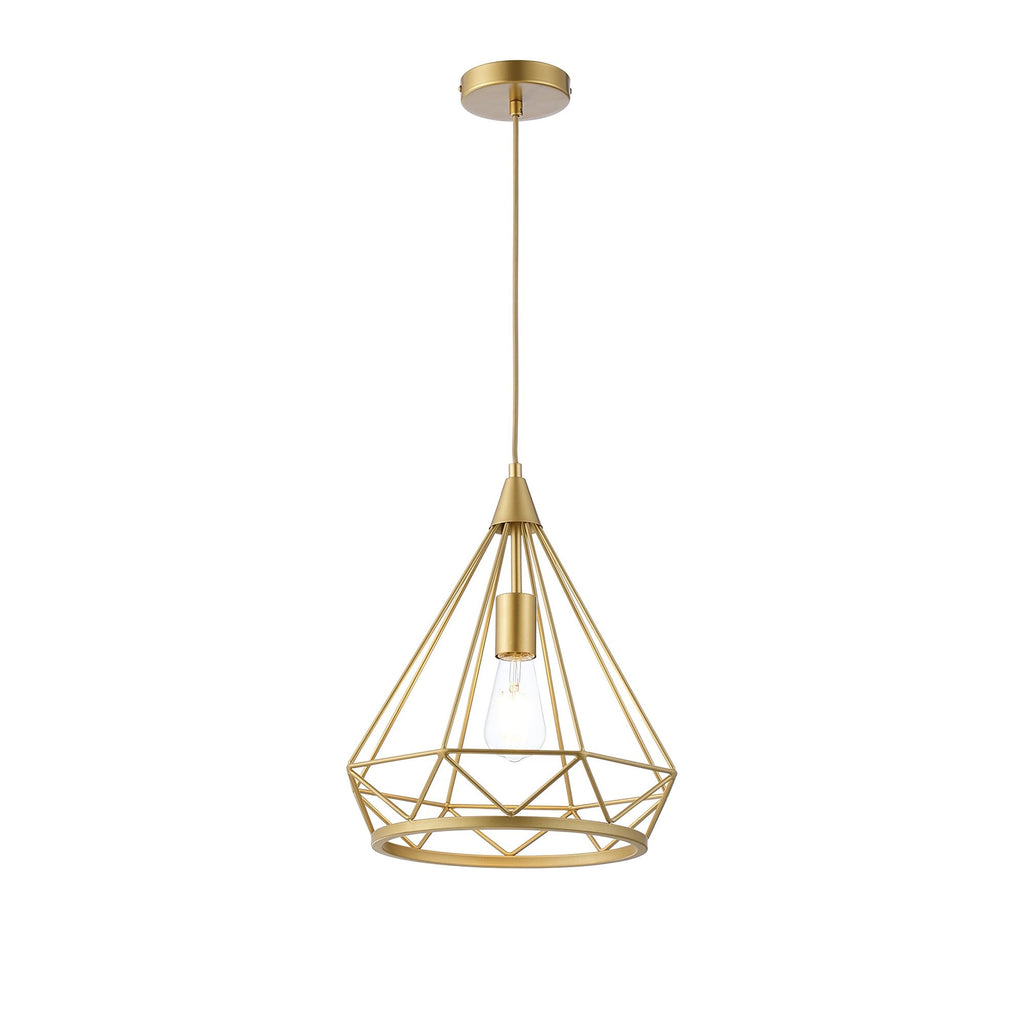 NL93859 Eros 1 Light Large Diamond Pendant Gold