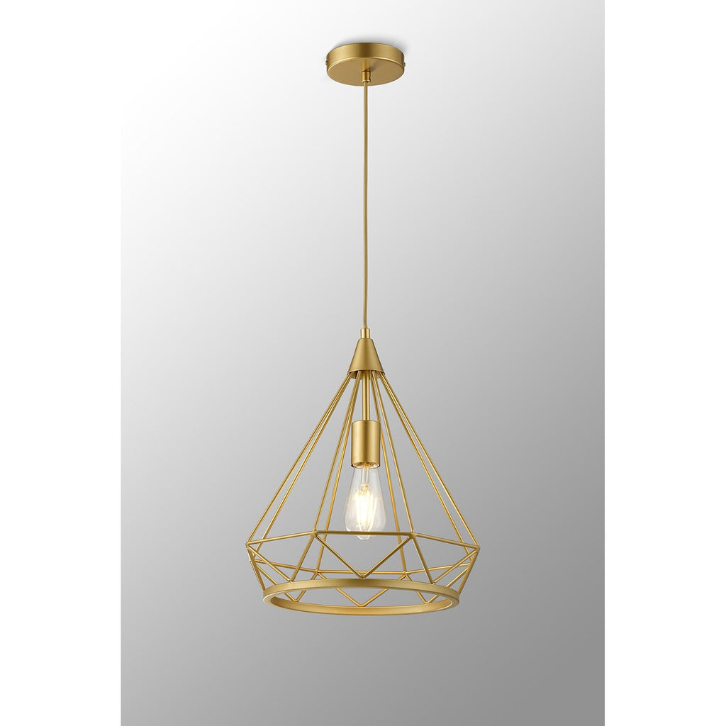NL93859 Eros 1 Light Large Diamond Pendant Gold