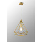 NL93859 Eros 1 Light Large Diamond Pendant Gold