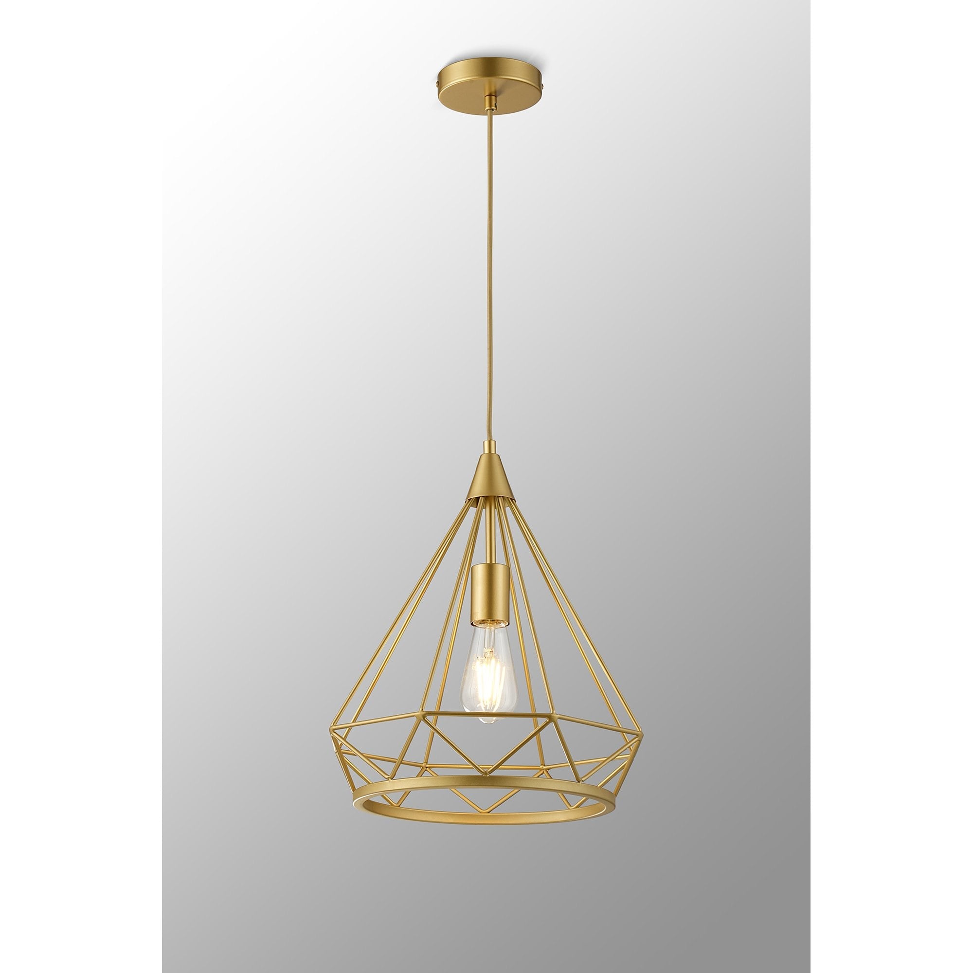 NL93859 Eros 1 Light Large Diamond Pendant Gold