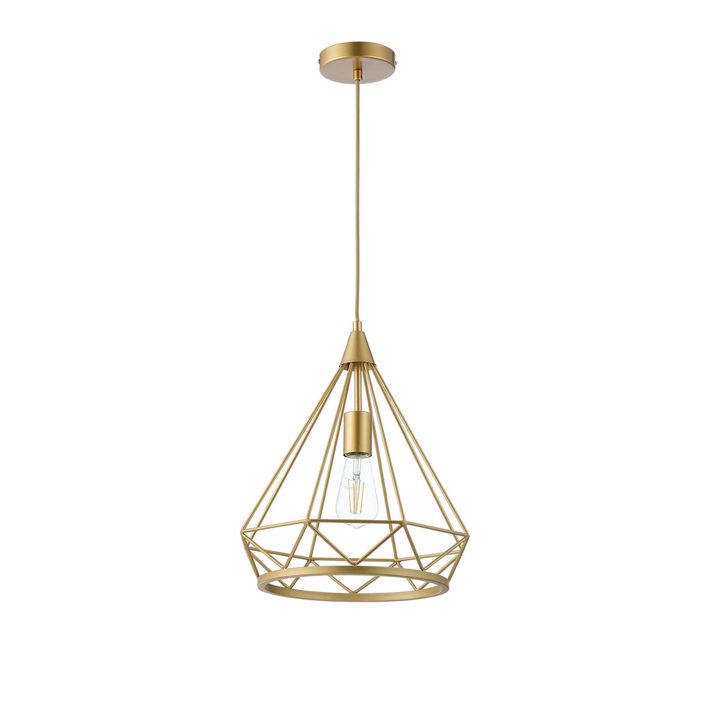 NL93859 Eros 1 Light Large Diamond Pendant Gold