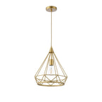NL93859 Eros 1 Light Large Diamond Pendant Gold